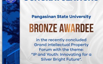 Congratulations to Pangasinan State University for having been bestowed a bronze award in the recently conducted 2021 ITSO Clustering Assesment